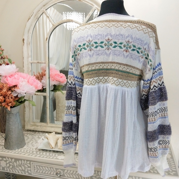 🍒NWOT🍒 FREE PEOPLE WINTER WONDERLAND SWEATER - Picture 9 of 12